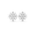0.32 CT Round Diamond Geometric Cluster Stud Earrings