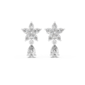 1.70 CT Pear & Marquise Diamond Floral Drop Earrings