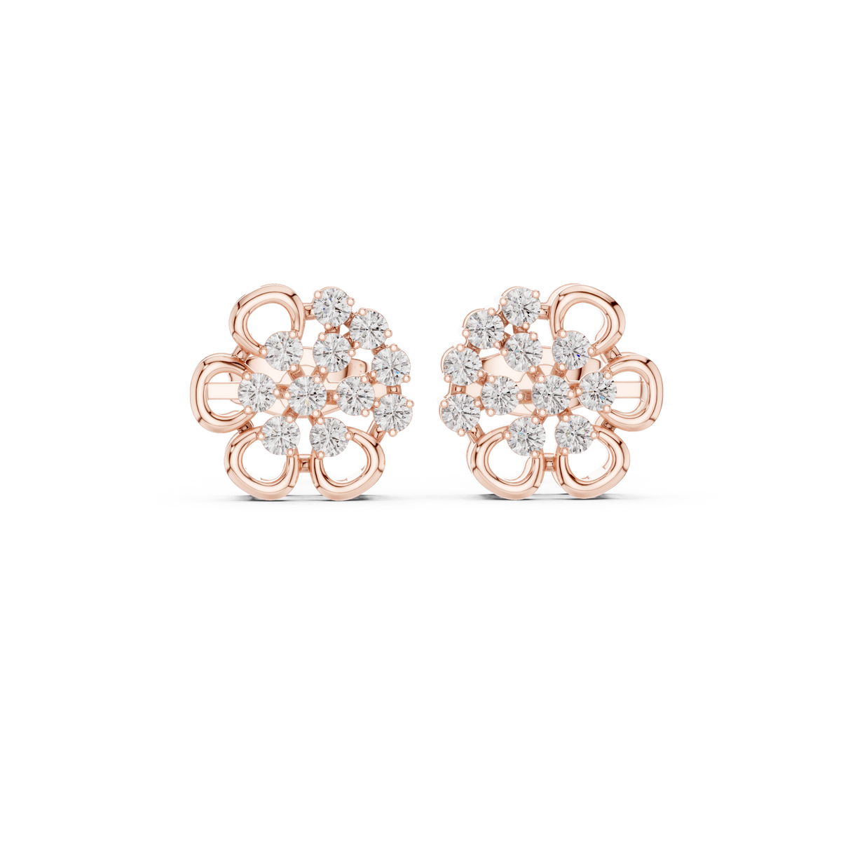 Blooming Grace Diamond Earrings, gallery image — Jewelix Atelier
