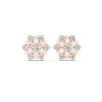 1.38 CT Round Diamond Celestial Star Stud Earrings