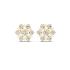 1.38 CT Round Diamond Celestial Star Stud Earrings