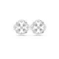 1.07 CT Pear Cut Floral Diamond Stud Earrings