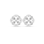 1.07 CT Pear Cut Floral Diamond Stud Earrings