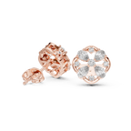 1.07 CT Pear Cut Floral Diamond Stud Earrings