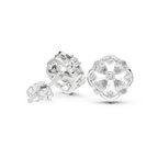 1.07 CT Pear Cut Floral Diamond Stud Earrings