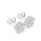 0.62 CT Floral Marquise Diamond Stud Earrings