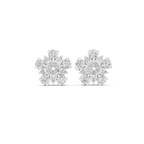 0.62 CT Floral Marquise Diamond Stud Earrings