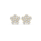 0.62 CT Floral Marquise Diamond Stud Earrings