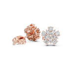 0.62 CT Floral Marquise Diamond Stud Earrings