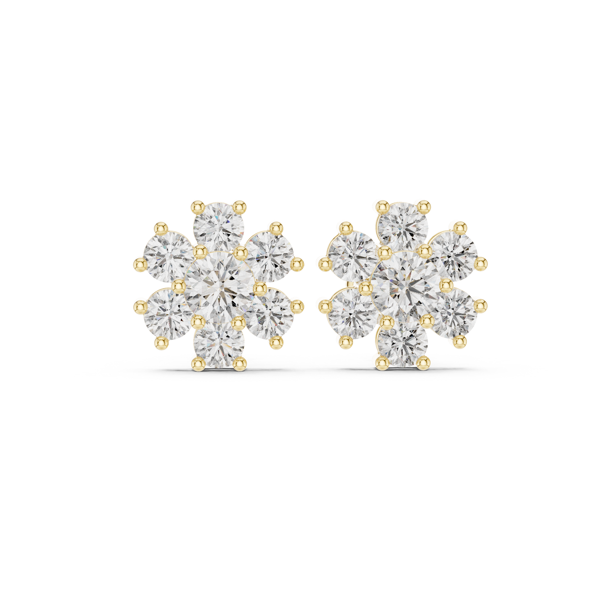 Blooming Radiance Diamond Earrings, additional photo — Jewelix Atelier