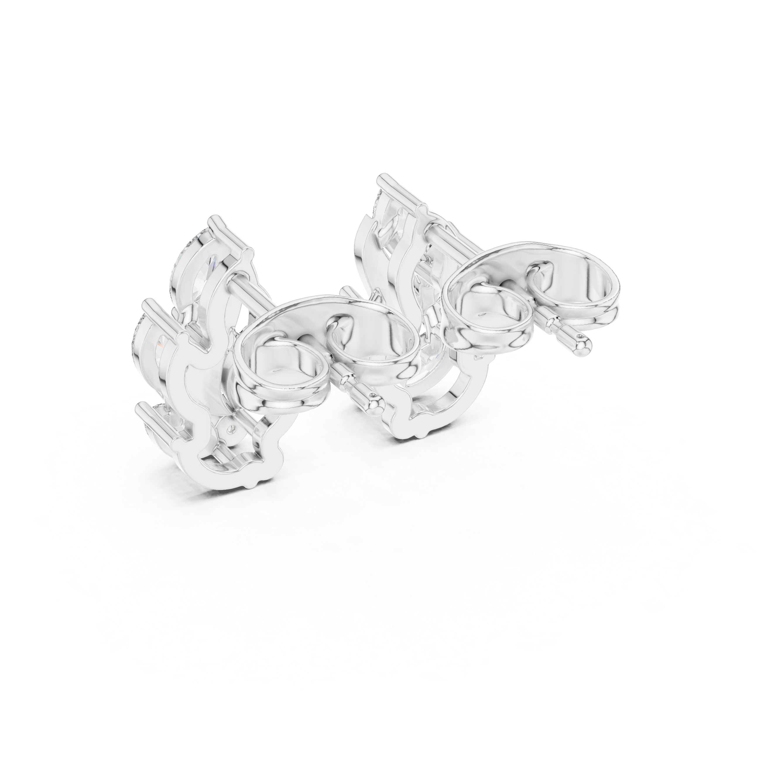 0.45 CT Marquise Diamond Nature Leaf Stud Earrings
