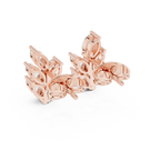 0.56 CT Marquise Cut Diamond Leaf Stud Earrings
