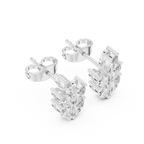 0.56 CT Marquise Cut Diamond Leaf Stud Earrings