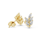 0.56 CT Marquise Cut Diamond Leaf Stud Earrings