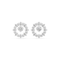 1.53 CT Round & Marquise Sunburst Diamond Stud Earrings