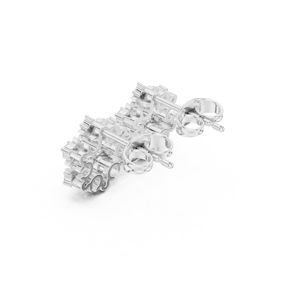 0.43 CT Snowflake Cluster Diamond Stud Earrings