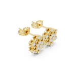 0.43 CT Snowflake Cluster Diamond Stud Earrings