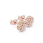 0.47 CT Round Cluster Diamond Stud Earrings