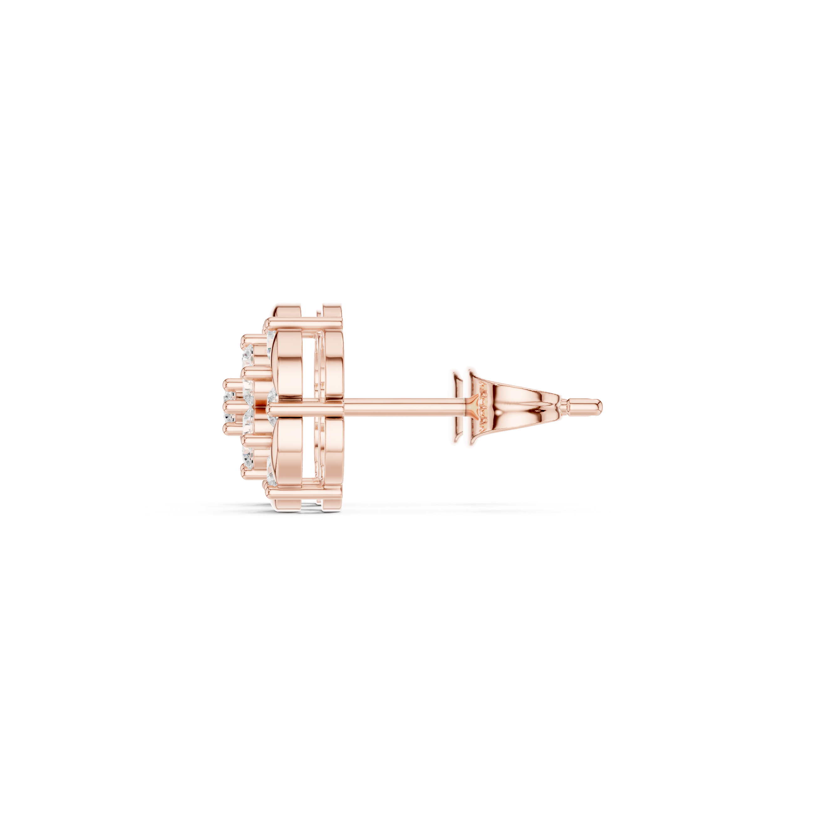 0.47 CT Round Cluster Diamond Stud Earrings