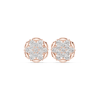 0.47 CT Round Cluster Diamond Stud Earrings