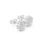 0.47 CT Round Cluster Diamond Stud Earrings