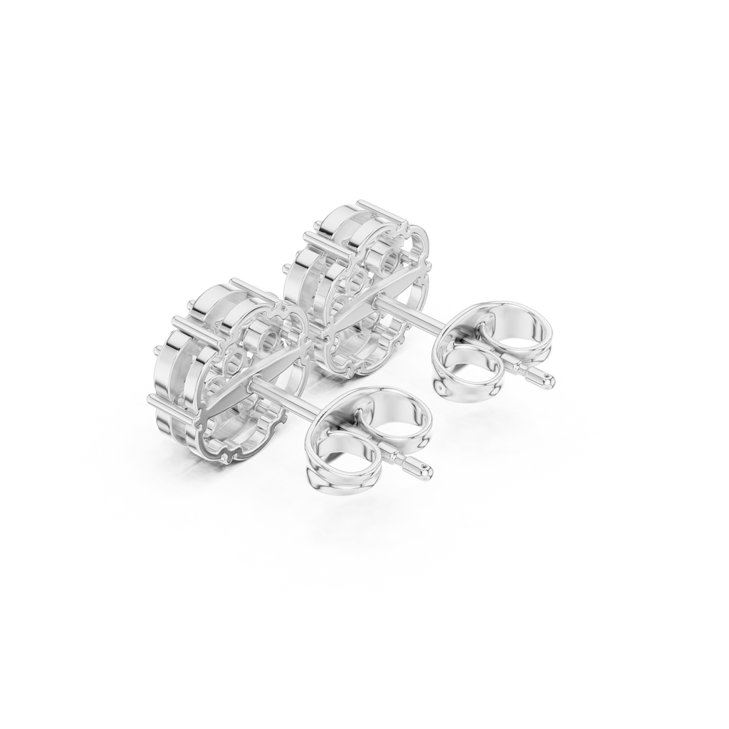0.47 CT Round Cluster Diamond Stud Earrings