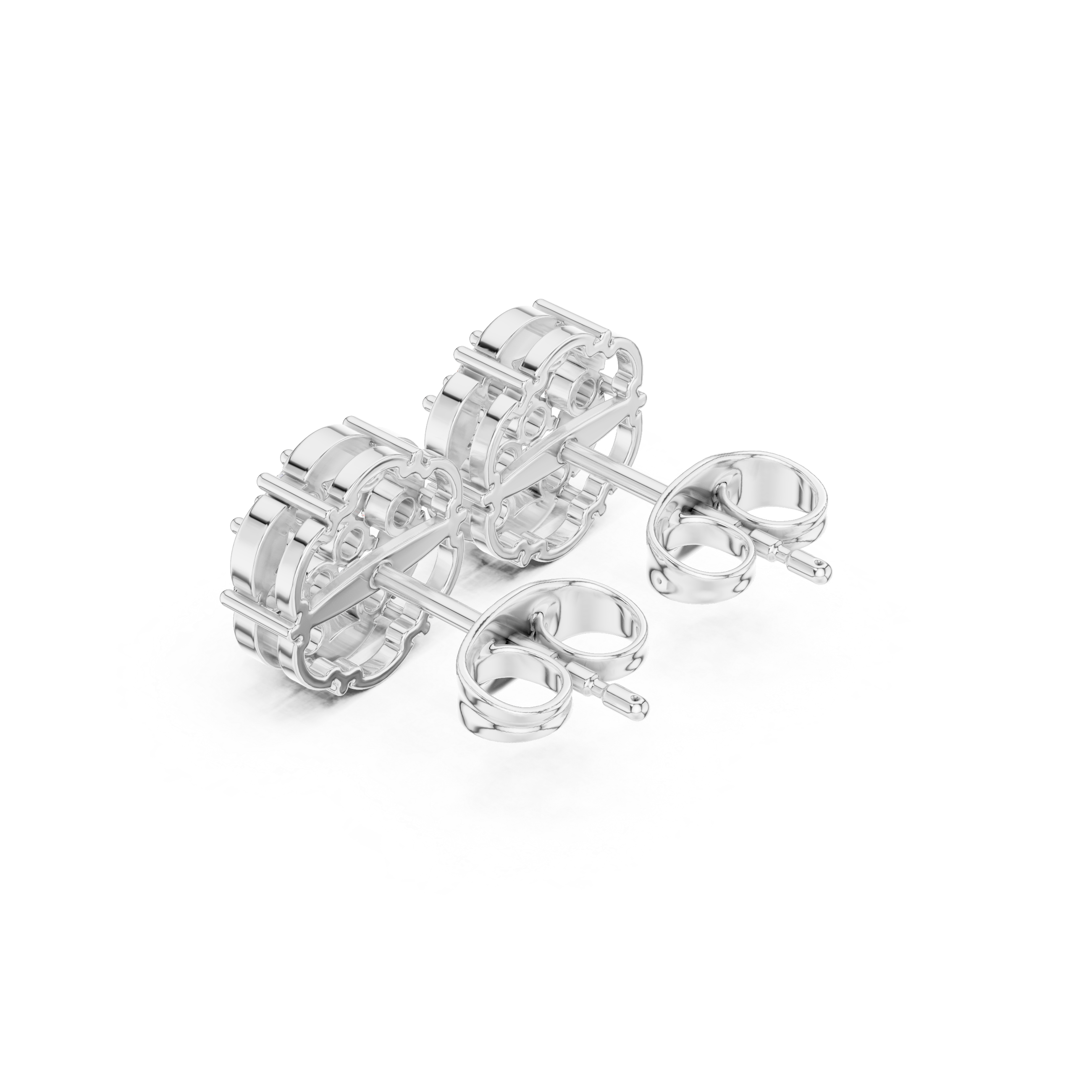 0.47 CT Round Cluster Diamond Stud Earrings