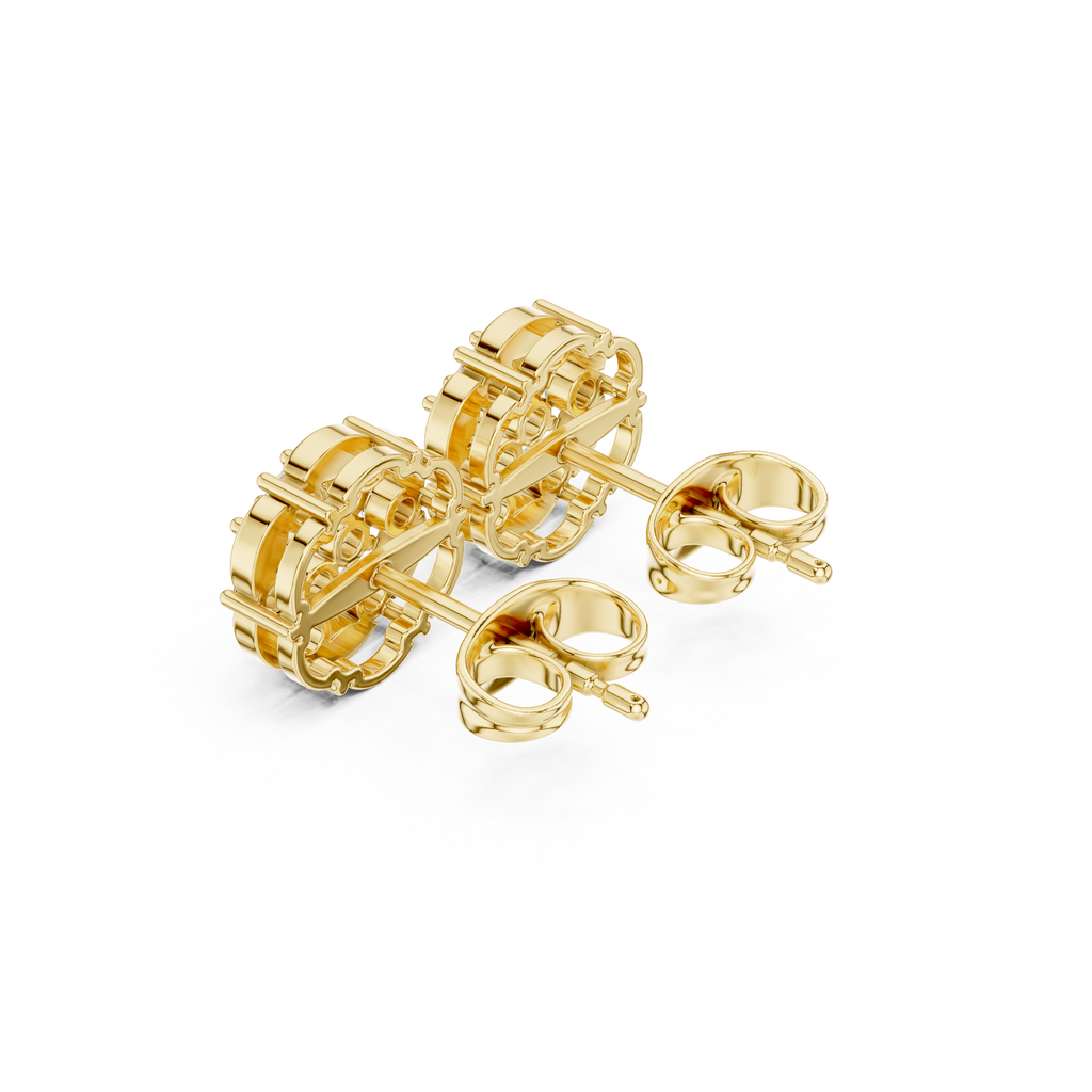 0.47 CT Round Cluster Diamond Stud Earrings