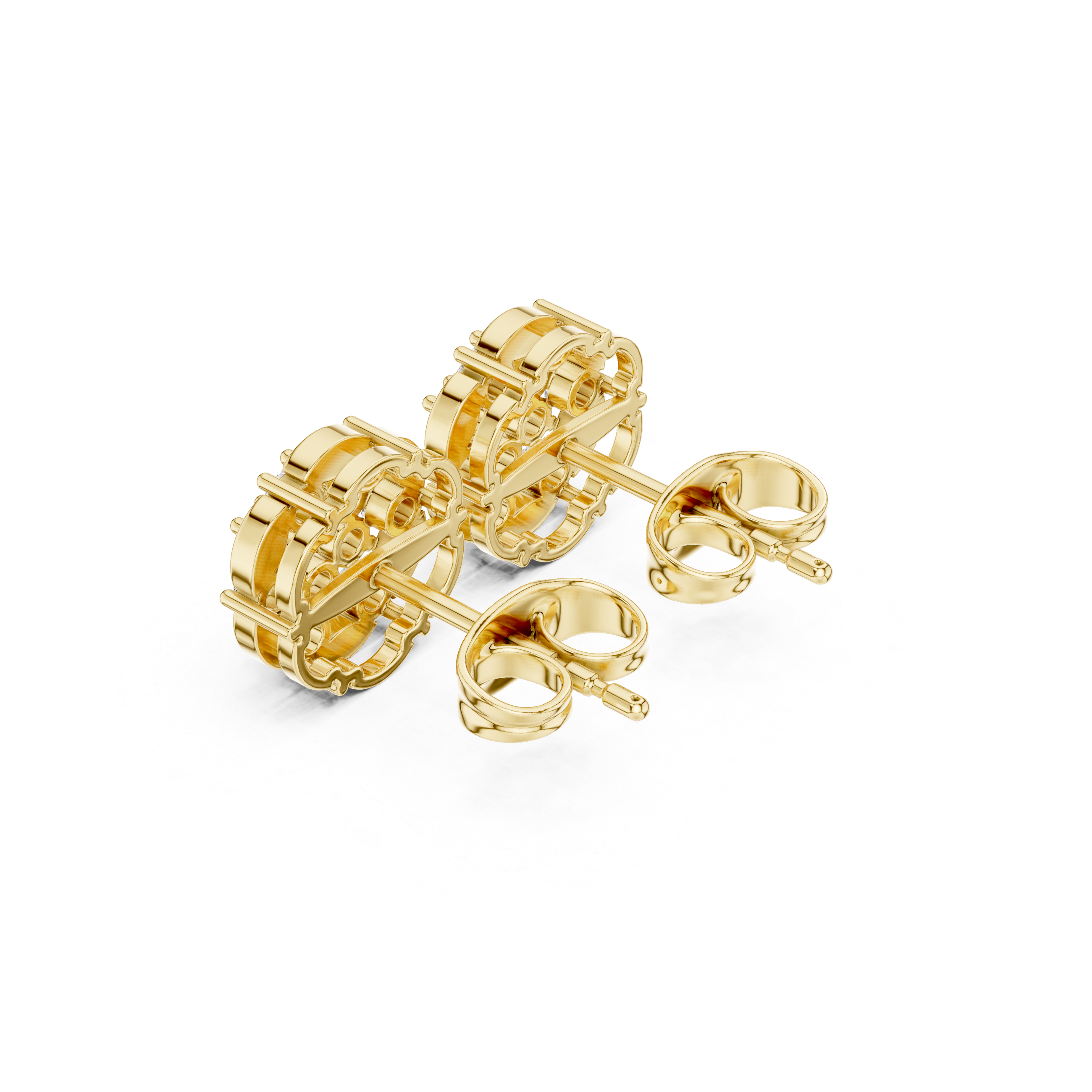 0.47 CT Round Cluster Diamond Stud Earrings