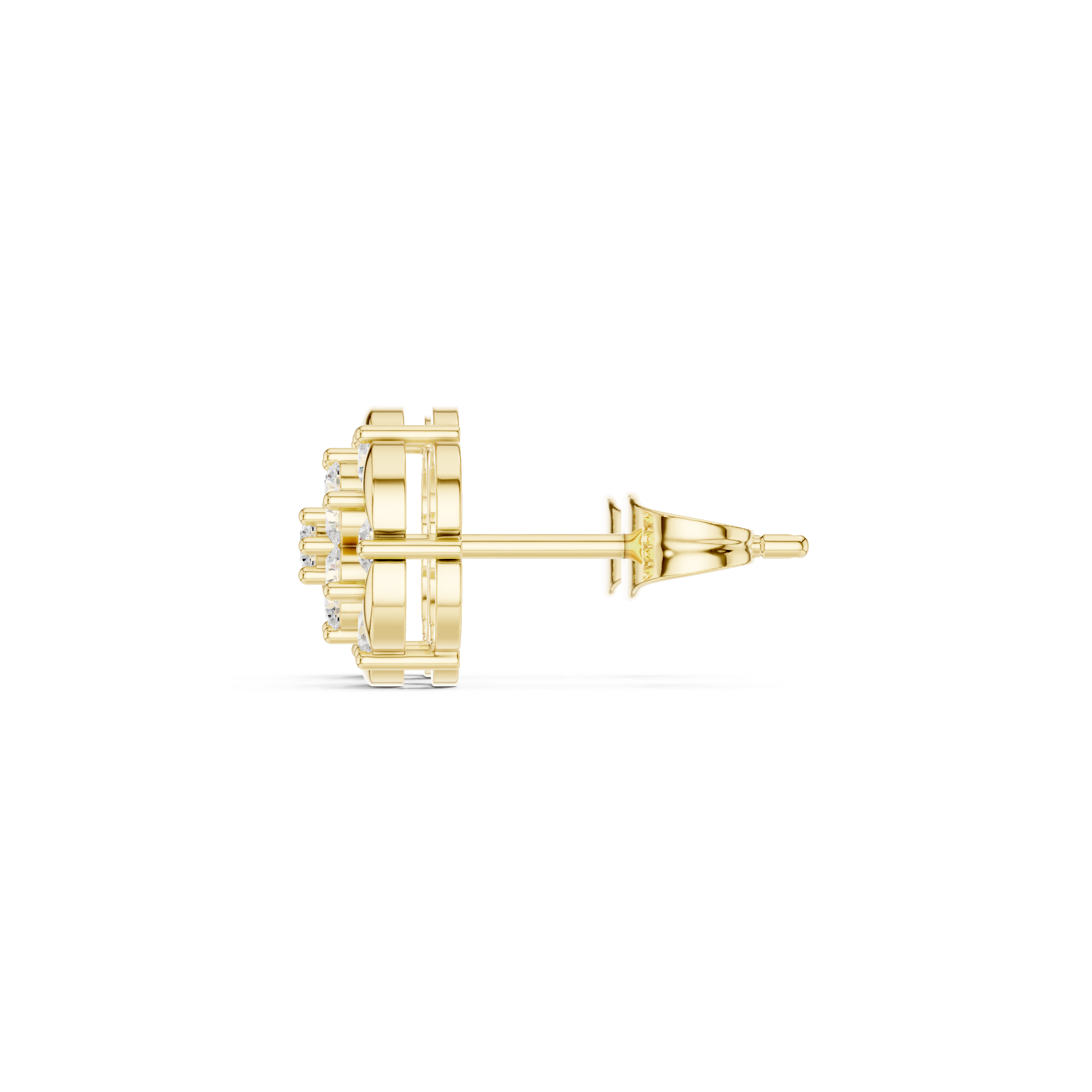 0.47 CT Round Cluster Diamond Stud Earrings