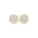 0.47 CT Round Cluster Diamond Stud Earrings
