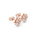 0.89 CT Floral Pear Diamond Stud Earrings