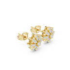 0.89 CT Floral Pear Diamond Stud Earrings