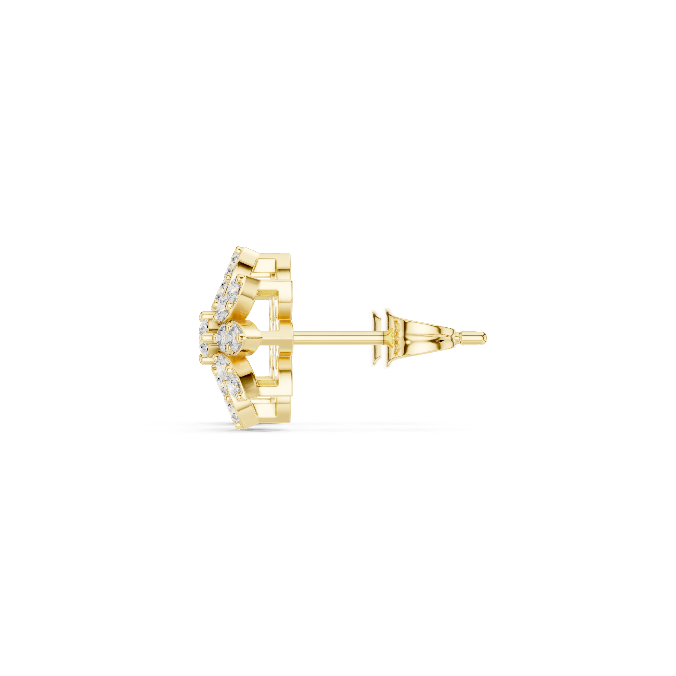 0.89 CT Floral Pear Diamond Stud Earrings