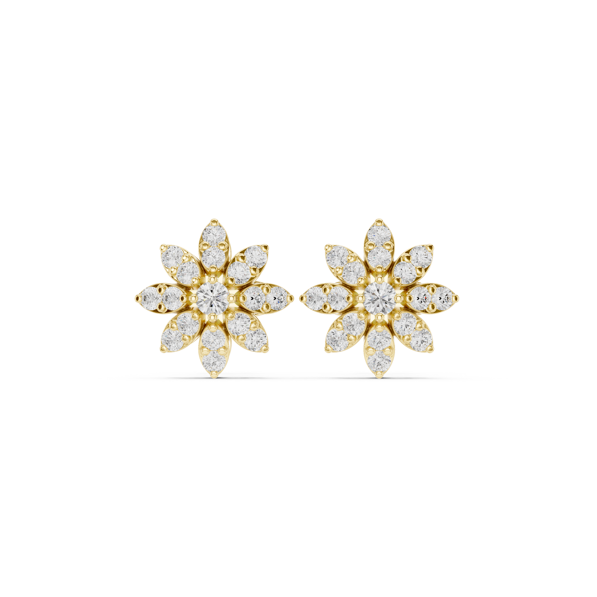 Eternal Blossom Diamond Earrings, additional photo — Jewelix Atelier