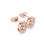 0.41 CT Floral Diamond Stud Earrings