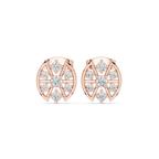 0.41 CT Floral Diamond Stud Earrings