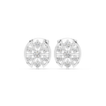 0.41 CT Floral Diamond Stud Earrings