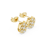 0.41 CT Floral Diamond Stud Earrings