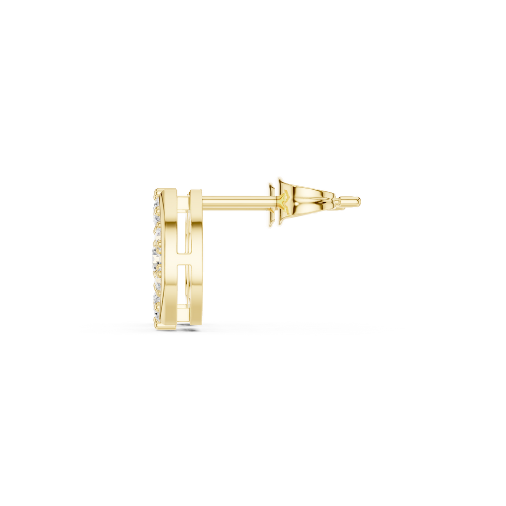0.41 CT Floral Diamond Stud Earrings