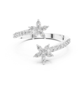 0.44 CTW Floral Marquise Diamond Bypass Ring