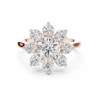2.47 CT Floral Cluster Diamond Ring