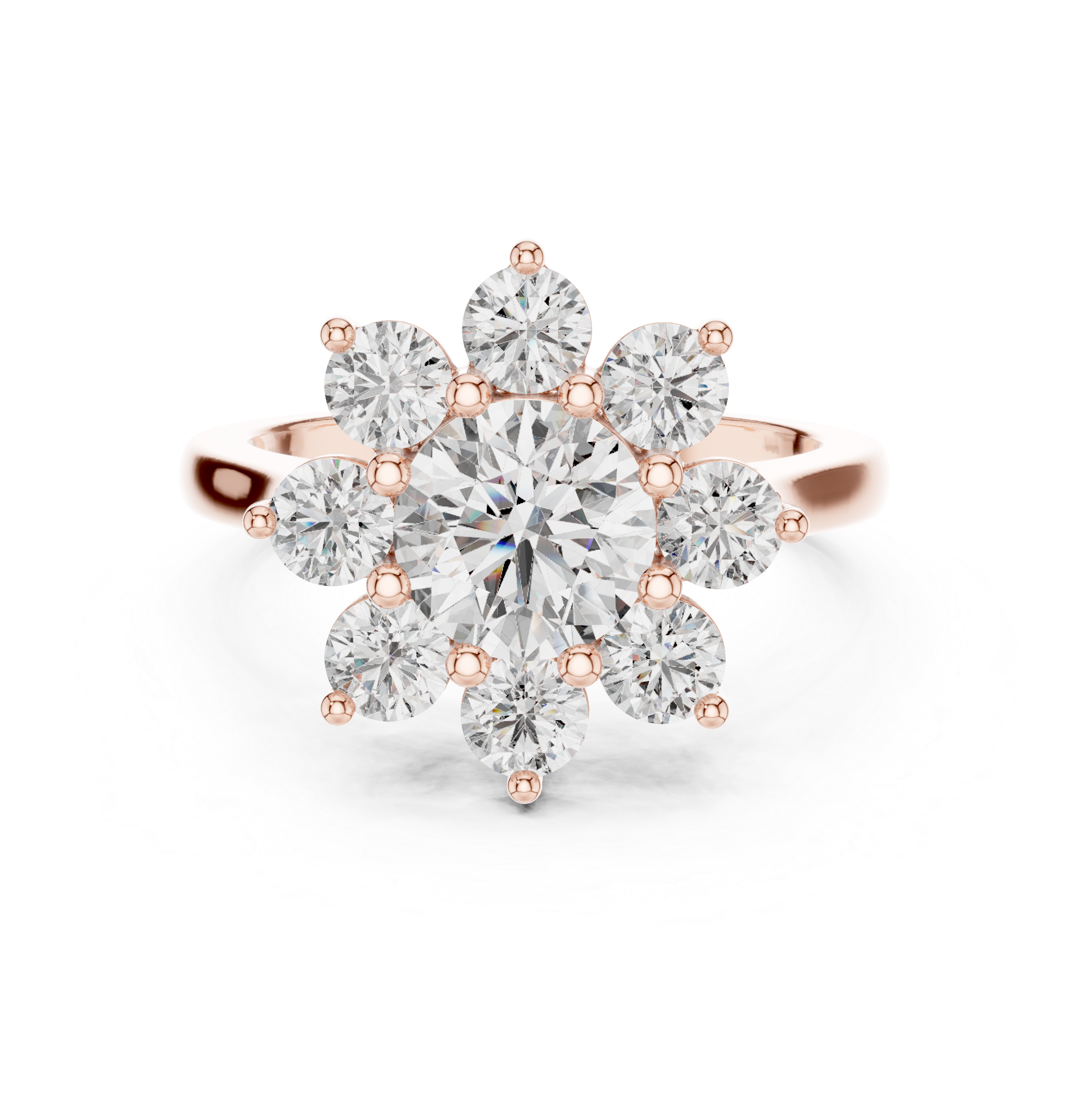 2.47 CT Floral Cluster Diamond Ring