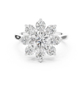 2.47 CT Floral Cluster Diamond Ring