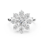 2.47 CT Floral Cluster Diamond Ring