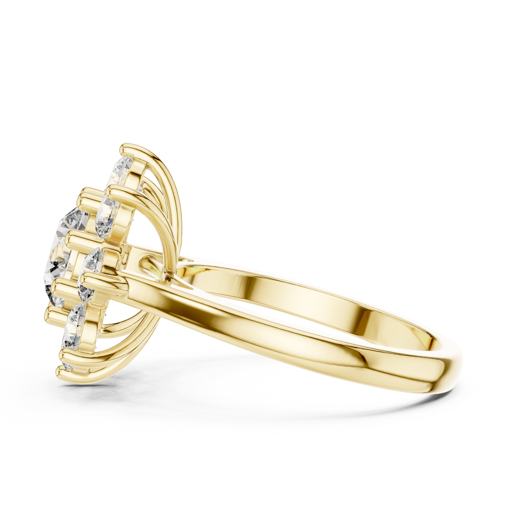 2.47 CT Floral Cluster Diamond Ring