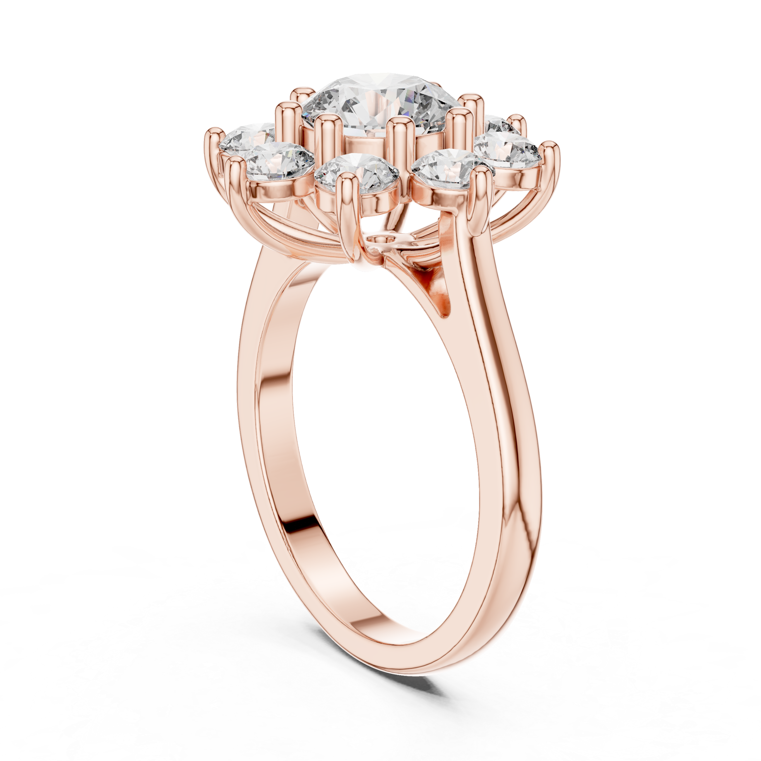2.47 CT Floral Cluster Diamond Ring