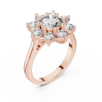 2.47 CT Floral Cluster Diamond Ring