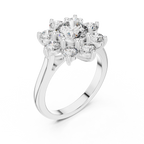 2.47 CT Floral Cluster Diamond Ring