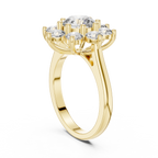 2.47 CT Floral Cluster Diamond Ring